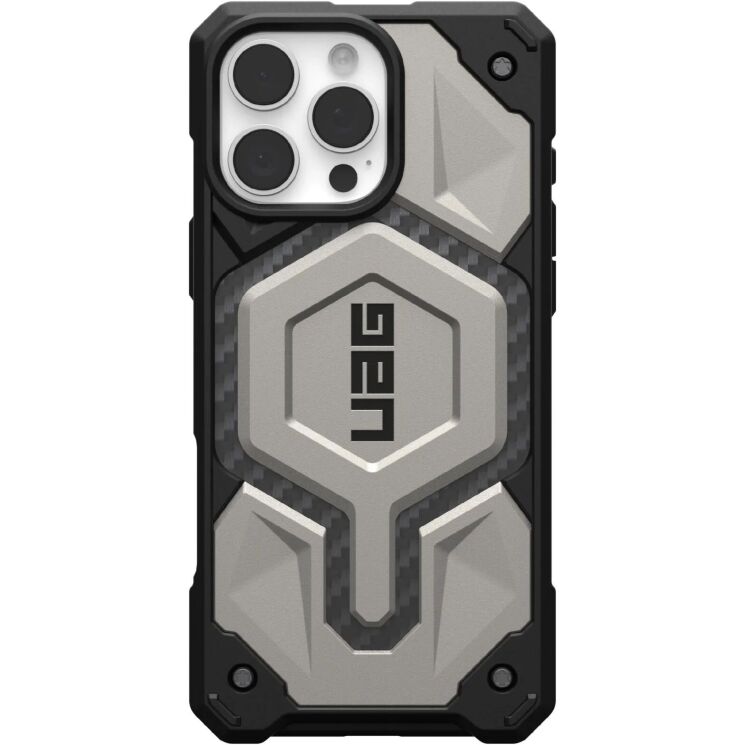 Защитный чехол URBAN ARMOR GEAR (UAG) Monarch Pro для Apple iPhone 16 Pro Max - Titanium: фото 1 из 8