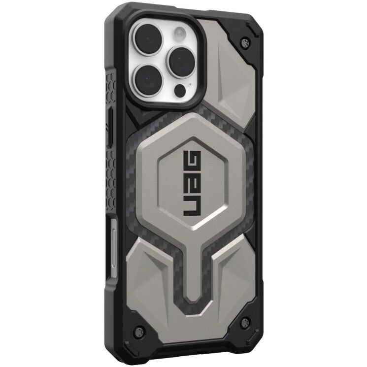 Защитный чехол URBAN ARMOR GEAR (UAG) Monarch Pro для Apple iPhone 16 Pro Max - Titanium: фото 3 из 8