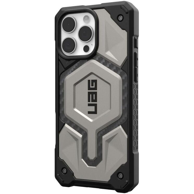 Защитный чехол URBAN ARMOR GEAR (UAG) Monarch Pro для Apple iPhone 16 Pro Max - Titanium: фото 2 из 8