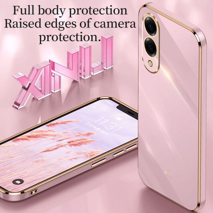 Захисний чохол XINLI Porcelain Design для Samsung Galaxy S25 Edge (S937) - Cyan: фото 4 з 6