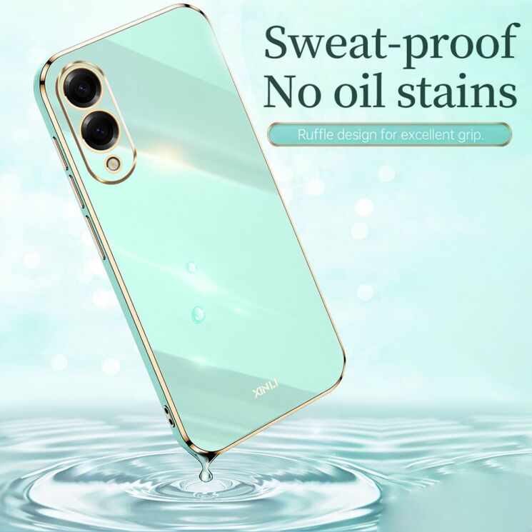Захисний чохол XINLI Porcelain Design для Samsung Galaxy S25 Edge (S937) - Cyan: фото 3 з 6