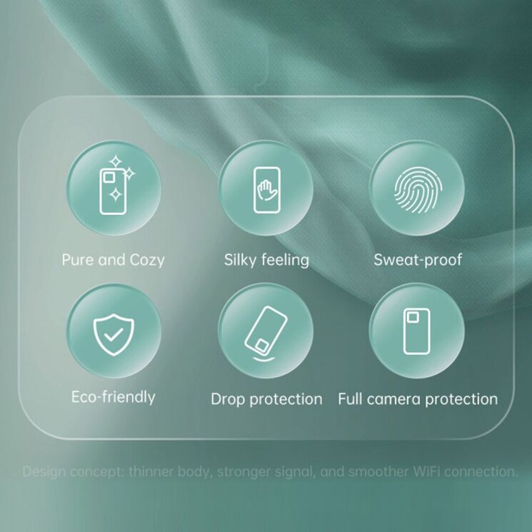 Захисний чохол XINLI Porcelain Design для Samsung Galaxy S25 Edge (S937) - Cyan: фото 2 з 6