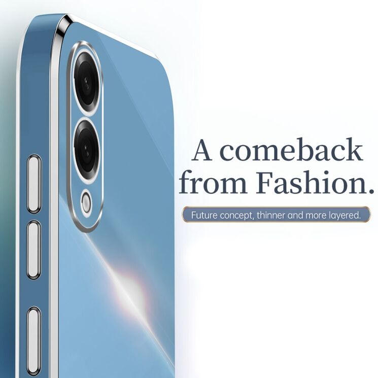 Захисний чохол XINLI Porcelain Design для Samsung Galaxy S25 Edge (S937) - Cyan: фото 5 з 6