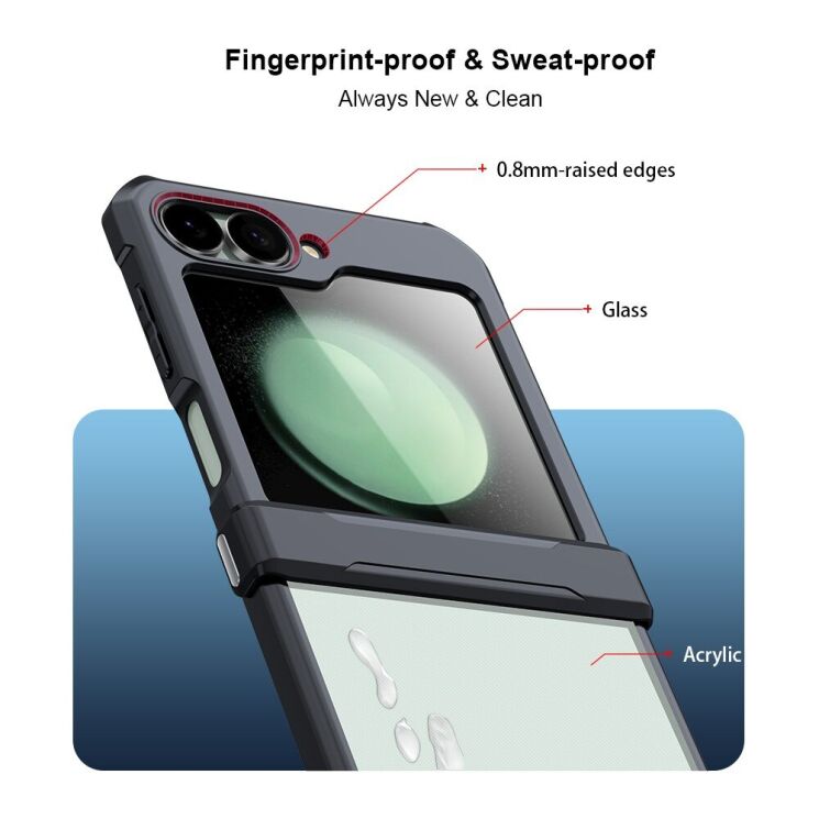 Защитный чехол XUNDD Rugged Case для Samsung Galaxy Flip 6 - Black: фото 7 из 13