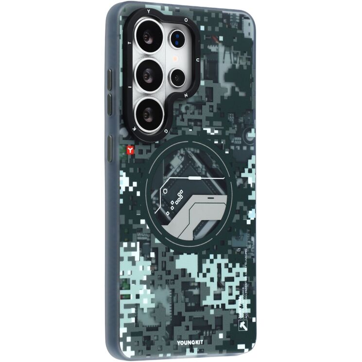 Защитный чехол YOUNGKIT Camouflage Circuit MagSafe для Samsung Galaxy S26 Ultra (S948) - Black (408549A) Защитный чехол YOUNGKIT Camouflage Circuit MagSafe для Samsung Galaxy S26 Ultra (S948) - Black: фото 3 из 7