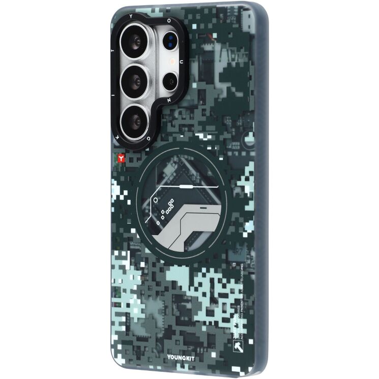 Защитный чехол YOUNGKIT Camouflage Circuit MagSafe для Samsung Galaxy S26 Ultra (S948) - Black (408549A) Защитный чехол YOUNGKIT Camouflage Circuit MagSafe для Samsung Galaxy S26 Ultra (S948) - Black: фото 4 из 7