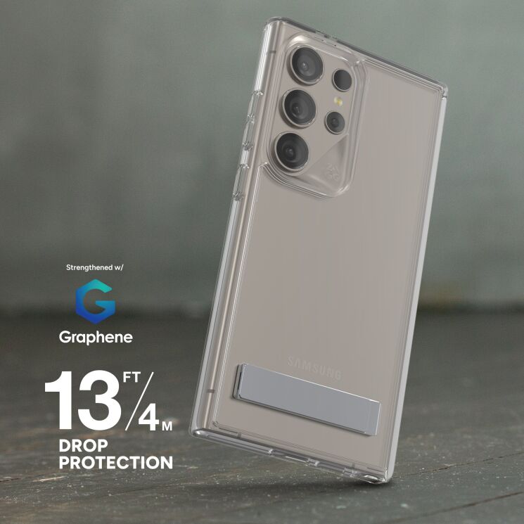 Захисний чохол Zagg Gear4 Crystal Palace with Kickstand для Samsung Galaxy S24 Ultra (S928) 702314092 - Clear: фото 7 з 8