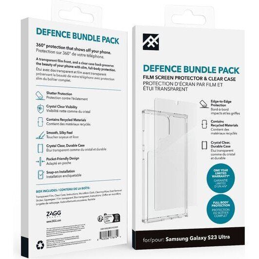 Захисний чохол Zagg iFrogz Defence Case + Screen Protector для Samsung Galaxy S23 Ultra (S918) 302011028 - Clear: фото 3 з 3