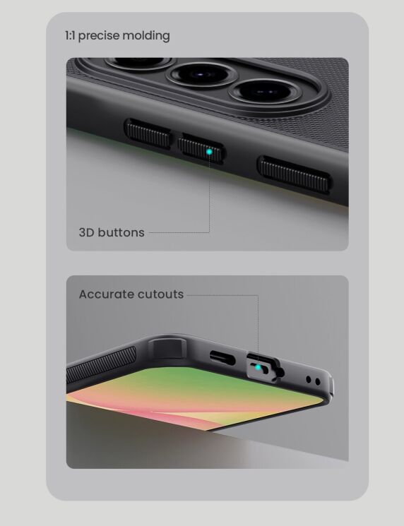 Защитный (PC+TPU) чехол NILLKIN Frosted Shield Pro Magnetic для Samsung Galaxy A57 (A576) - Black: фото 17 из 19