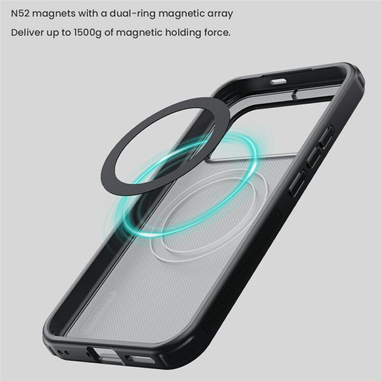 Захисний (PC+TPU) чохол NILLKIN Frosted Shield Pro Magnetic для Xiaomi Poco F9 Pro - Black: фото 9 з 11