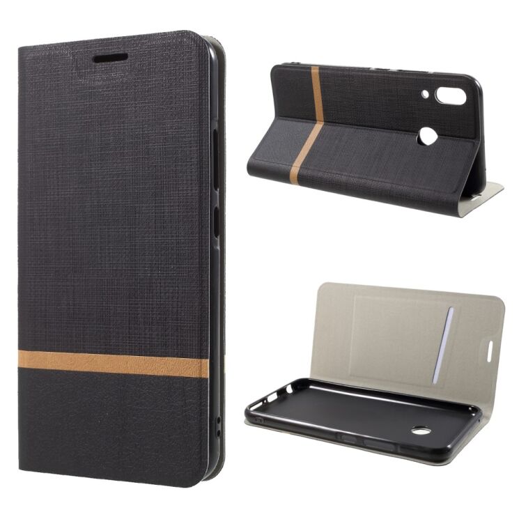 Чехол-книжка Deexe Lines Texture для ASUS Zenfone 5 (ZE620KL) / 5Z (ZS620KL) - Black: фото 2 из 6