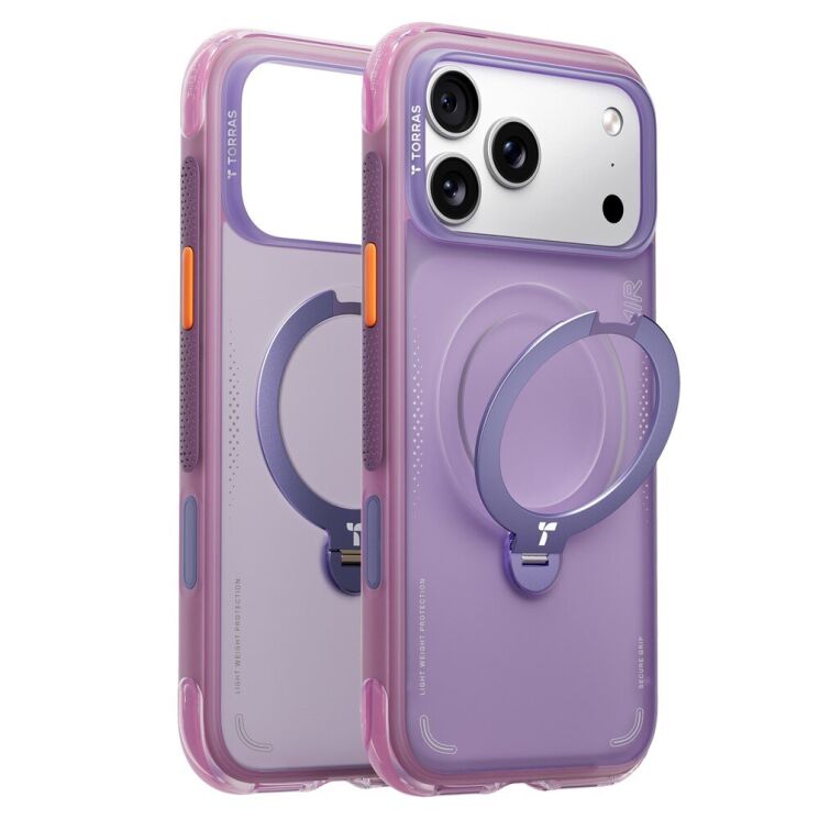 Захисний чохол TORRAS Ostand Q3 Air для iPhone 17 Pro Max - Purple: фото 1 з 9