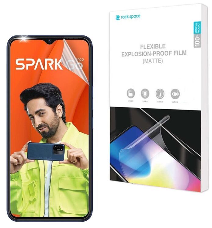 Антибликовая пленка на экран RockSpace Explosion-Proof Matte для Tecno Spark Go 2022 (KG5m): фото 1 из 8