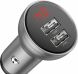 Автомобильное зарядное устройство BASEUS Digital Display (2xUSB,4.8A) CCBX-0S - Silver (923137S). Фото 1 из 16
