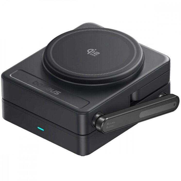 Беспроводное зарядное устройство Baseus PicoGo AF21 3 in 1 Qi2 35W + кабель Type-C to Type-C (1m) E0205402 - Black (958324B) Беспроводное зарядное устройство Baseus PicoGo AF21 3 in 1 Qi2 35W + кабель Type-C to Type-C (1m) E0205402 - Black: фото 4 из 21