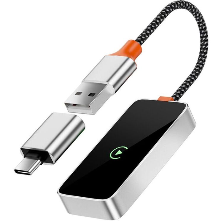 Беспроводной автомобильный адаптер WIWU Wi-CP002 (Wireless Apple CarPlay) - Silver: фото 1 из 7