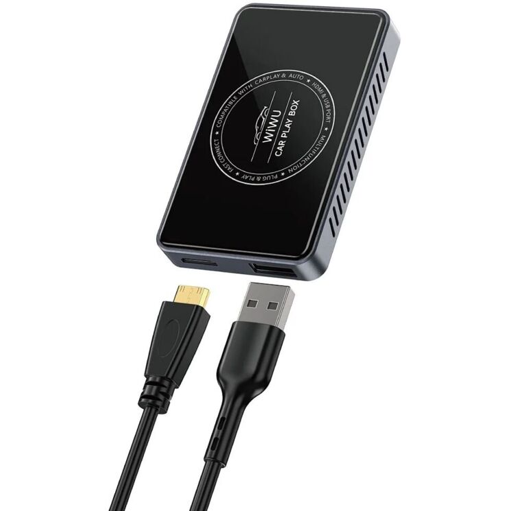 Беспроводной автомобильный адаптер WIWU Wi-CP004 Play Box Car Wireless CarPlay (iOS + Android) - Black: фото 5 из 8