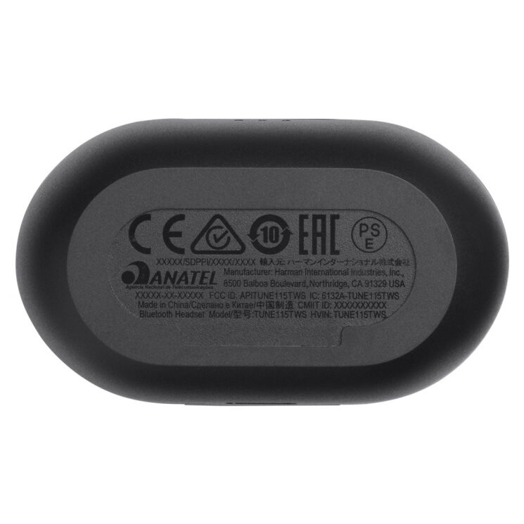 Беспроводные наушники JBL TUNE 115TWS (JBLT115TWSBLK) - Black (400041B) Беспроводные наушники JBL TUNE 115TWS (JBLT115TWSBLK) - Black: фото 8 из 9