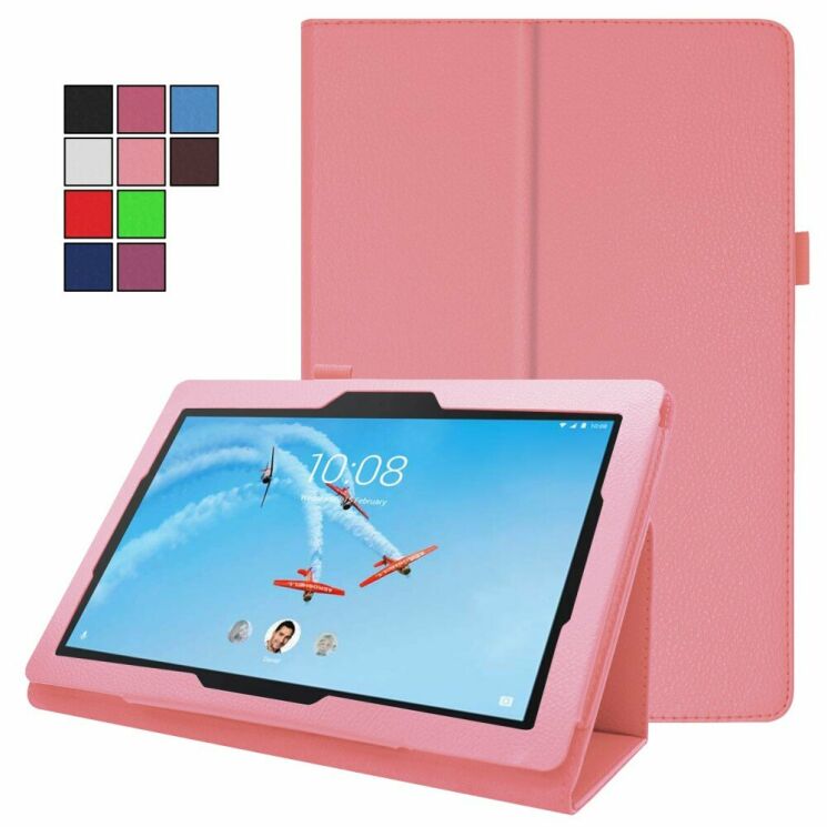 Чехол Deexe Book Type для Lenovo Tab E10 (TB-X104) - Pink: фото 2 из 8