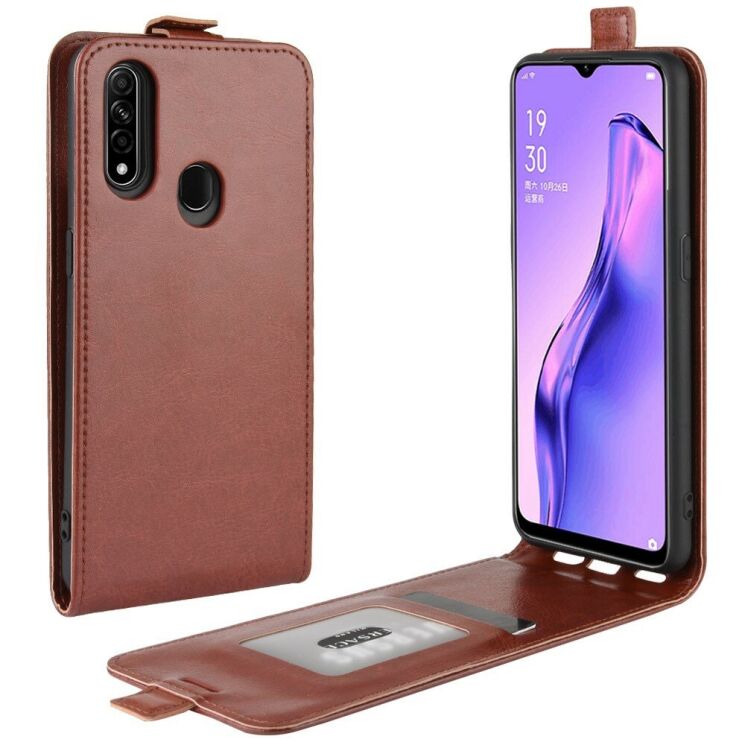 Чехол Deexe Flip Case для OPPO A31 - Brown: фото 1 из 8