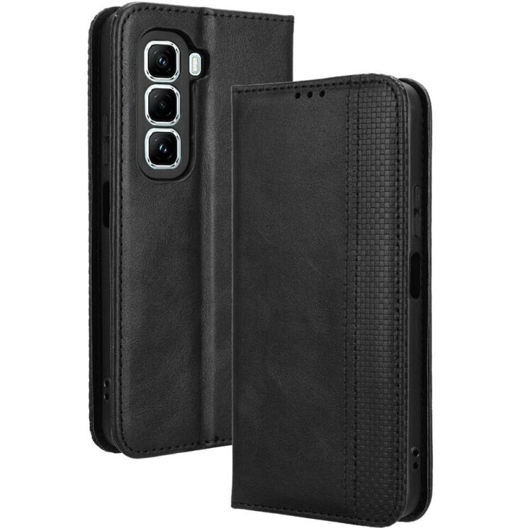 Чохол Deexe Retro Style для Infinix Hot 50 Pro - Black: фото 1 з 7