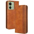 Чехол Deexe Retro Style для Motorola Edge 40 - Brown (327902Z)