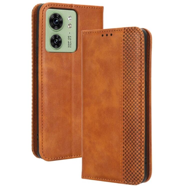 Чехол Deexe Retro Style для Motorola Edge 40 - Brown: фото 1 из 8