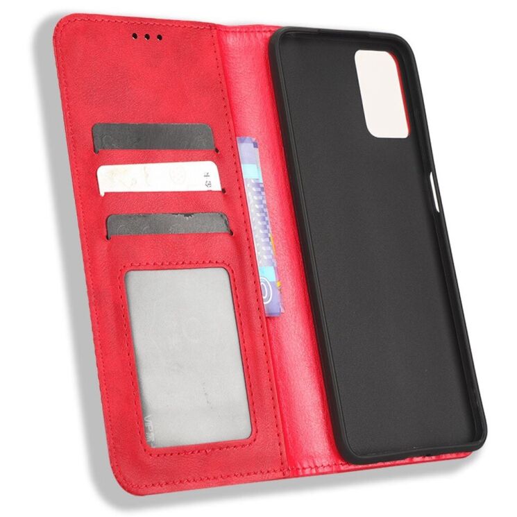 Чехол-книжка Deexe Retro Style для Motorola Moto E22 - Red: фото 4 из 7