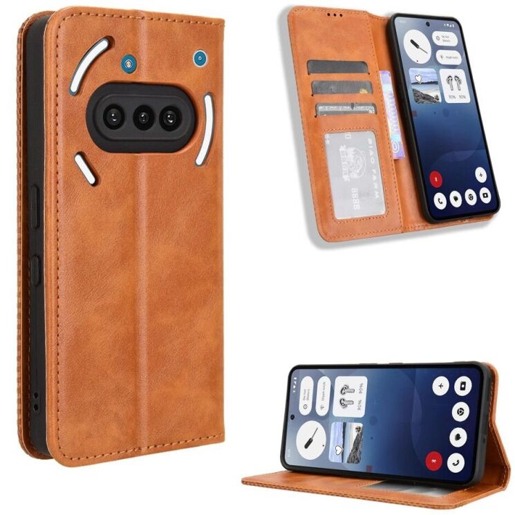 Чехол Deexe Retro Style для Nothing Phone (3a) - Brown: фото 1 из 19