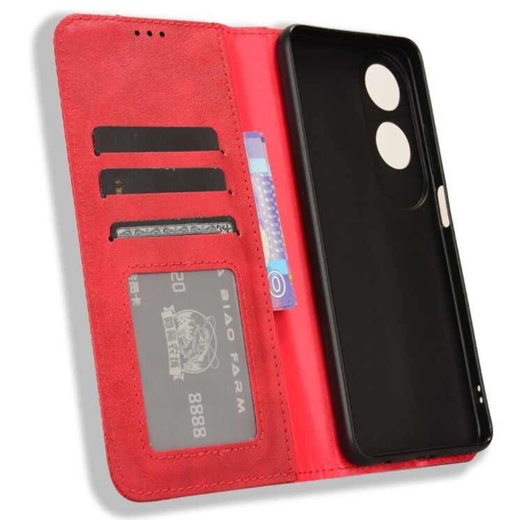Чехол Deexe Retro Style для OPPO A60 - Red: фото 4 из 7