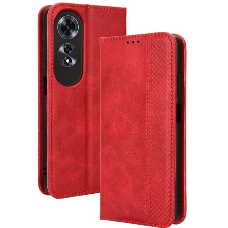 Чехол Deexe Retro Style для OPPO A60 - Red: фото 1 из 7