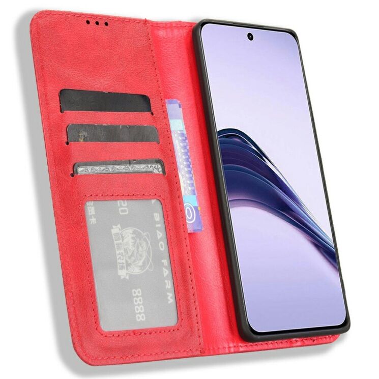 Чехол Deexe Retro Style для Realme 13 Plus - Red: фото 2 из 7