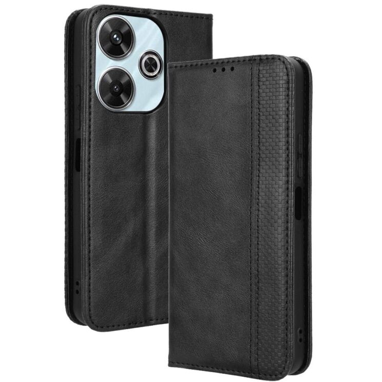 Чохол Deexe Retro Style для Xiaomi Redmi 13 - Black: фото 1 з 7