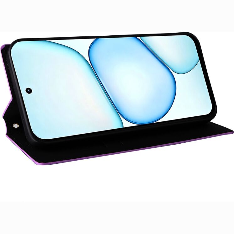 Чохол Deexe Rhombus Book для Realme C100i - Purple: фото 3 з 7