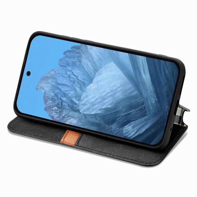Чехол Deexe Rhombus Wallet для Google Pixel 11 / 11 Pro - Black: фото 2 из 9