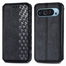 Чехол Deexe Rhombus Wallet для Google Pixel 11 / 11 Pro - Black: фото 1 из 9