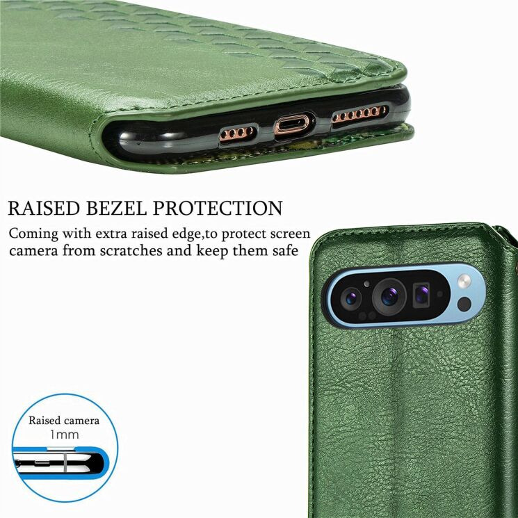 Чохол Deexe Rhombus Wallet для Google Pixel 11 / 11 Pro - Red: фото 8 з 10