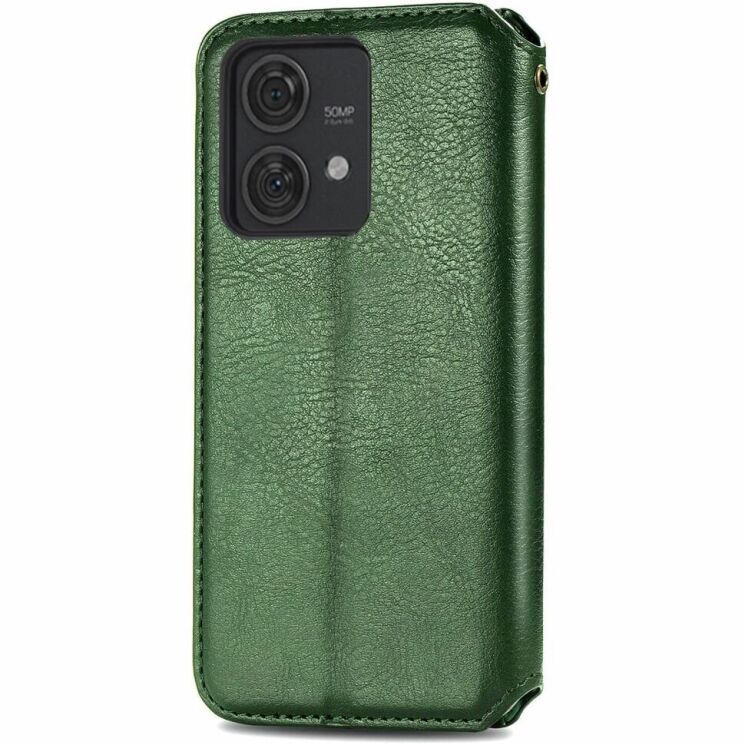 Чехол Deexe Rhombus Wallet для Motorola Edge 40 Neo - Green: фото 5 из 6