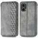 Чехол Deexe Rhombus Wallet для Motorola Moto G85 - Grey (357027H). Фото 1 из 10