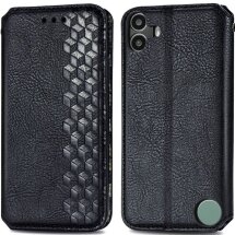 Чехол Deexe Rhombus Wallet для Nothing CMF Phone 1 - Black: фото 1 из 9