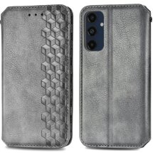 Чехол Deexe Rhombus Wallet для Samsung Galaxy A16 (A165) - Grey: фото 1 из 7
