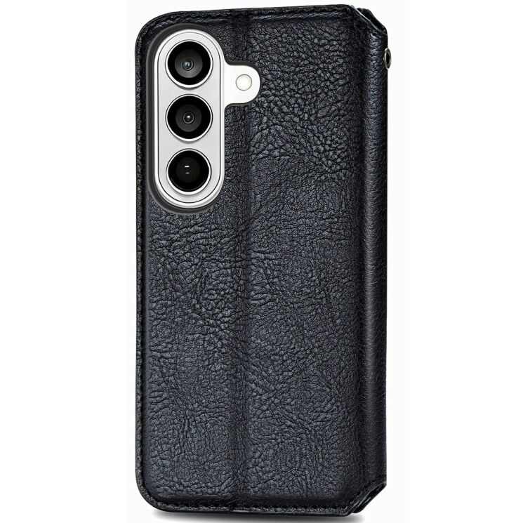 Чехол Deexe Rhombus Wallet для Samsung Galaxy S26 - Black: фото 5 из 6