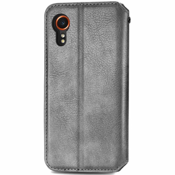 Чехол Deexe Rhombus Wallet для Samsung Galaxy Xcover 7 (G556) - Grey: фото 5 из 6