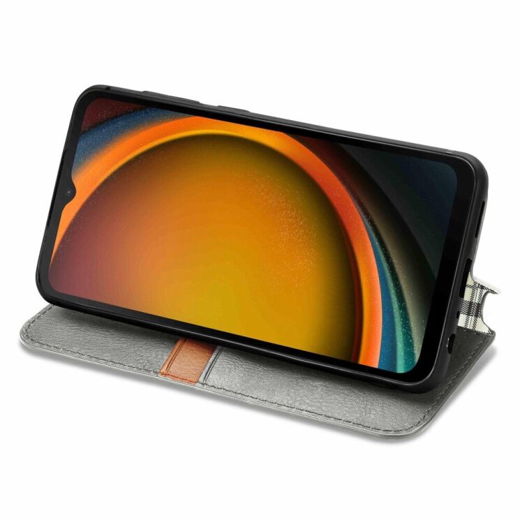 Чехол Deexe Rhombus Wallet для Samsung Galaxy Xcover 7 (G556) - Grey: фото 3 из 6