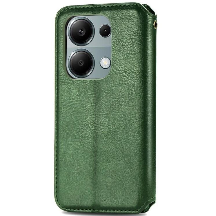 Чехол Deexe Rhombus Wallet для Xiaomi Redmi Note 13 Pro 4G / Poco M6 Pro - Green: фото 6 из 11