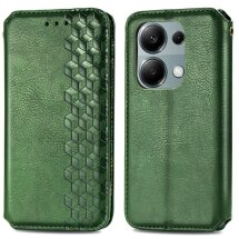 Чехол Deexe Rhombus Wallet для Xiaomi Redmi Note 13 Pro 4G / Poco M6 Pro - Green: фото 1 из 11