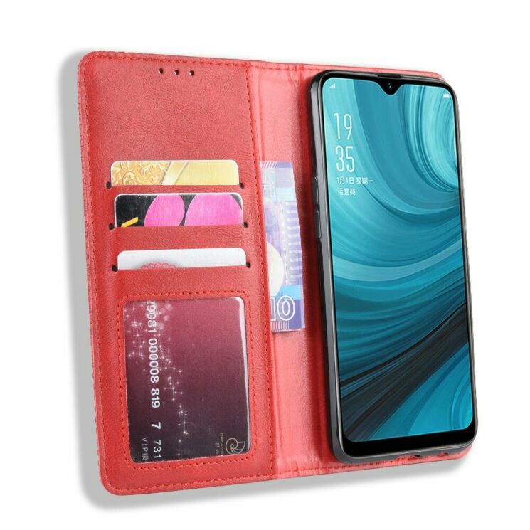 Чехол Deexe Vintage Style для OPPO A5S - Red: фото 6 из 9
