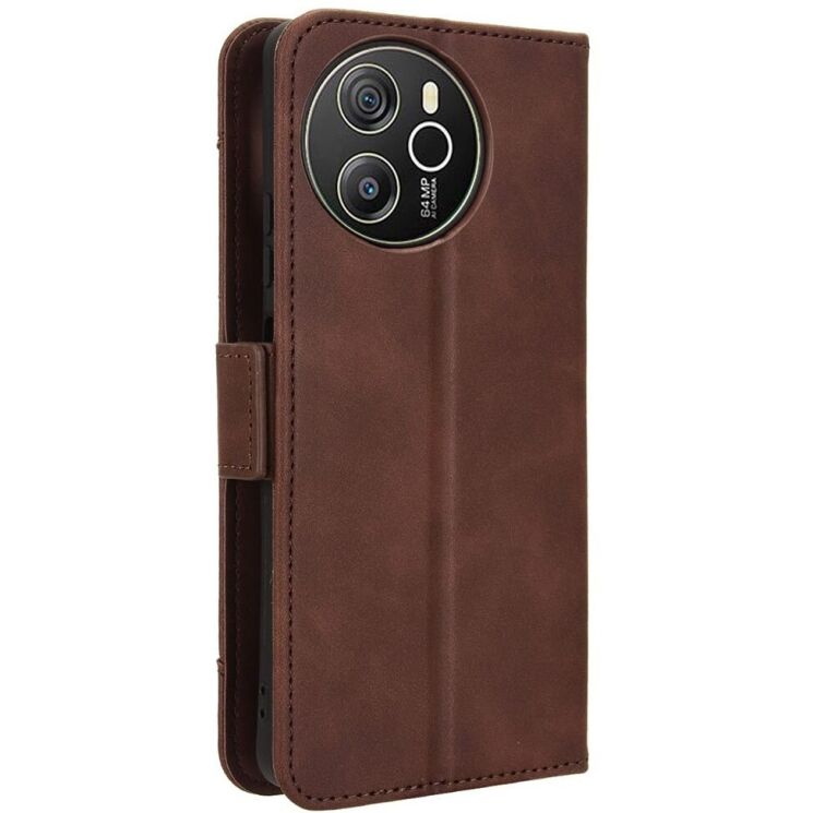 Чохол Deexe Wallet Stand для Blackview Shark 8 / Oscal Tiger 12 - Brown: фото 6 з 7