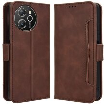 Чохол Deexe Wallet Stand для Blackview Shark 8 / Oscal Tiger 12 - Brown: фото 1 з 7