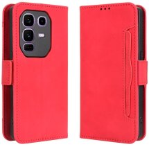 Чехол Deexe Wallet Stand для Infinix Note 50 Pro Plus - Red: фото 1 из 15